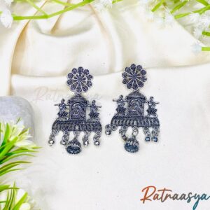 Dandiya Procession Oxidized Earrings